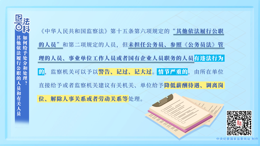 清廉产投丨第十六期：其他依法履行公职的人员和有关人员如何给予处分和处理？(图1)
